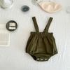 Baby Flowery Blouse and Dungarees Size 70 [Chic Kids] Two-piece Set, Green,