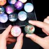Space Theme Bounce Ball Starry Sky Planet Rubber Jumping Ball Children Birthday Party Favos Playthings Pinata Filler Christmas Present