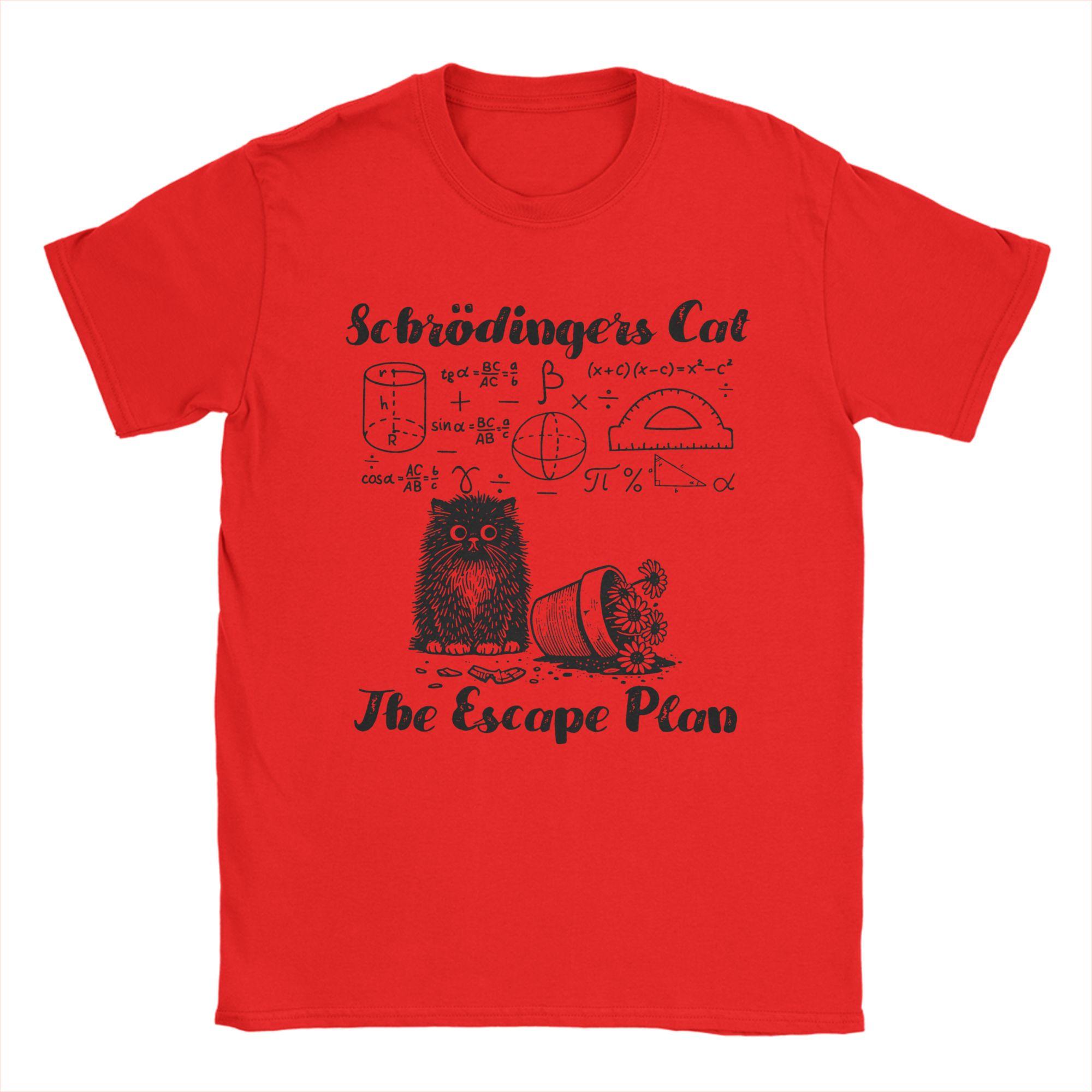 

Schrödingers Cat The Escape Plan Schrödingers Cat The Escape Plan T Shirt Summer Tee Shirt For Men Short-Sleeve Casual Top Tees S