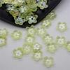 ZW18 100PCS 12mm Plating Petal Flower Beads Acrylic Frosted Handmade Minimalist Flower Bowknot Beads DIY Bracelet DIY Wholesale