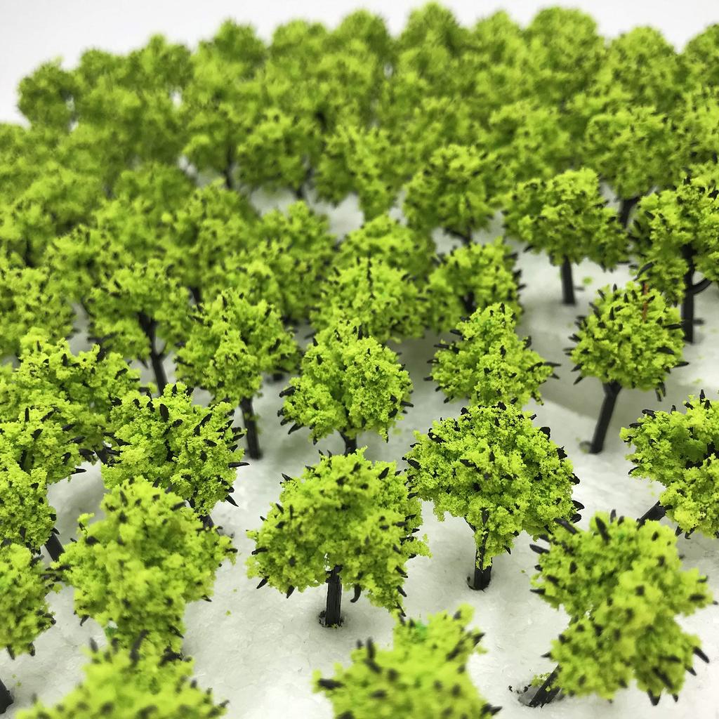 DauStage Forest for N Gauge and Architectural Available In 50 or 100 Colors Light 100 Trees, 3cm, Dioramas, Railways, Models, (14, Green, Pieces)