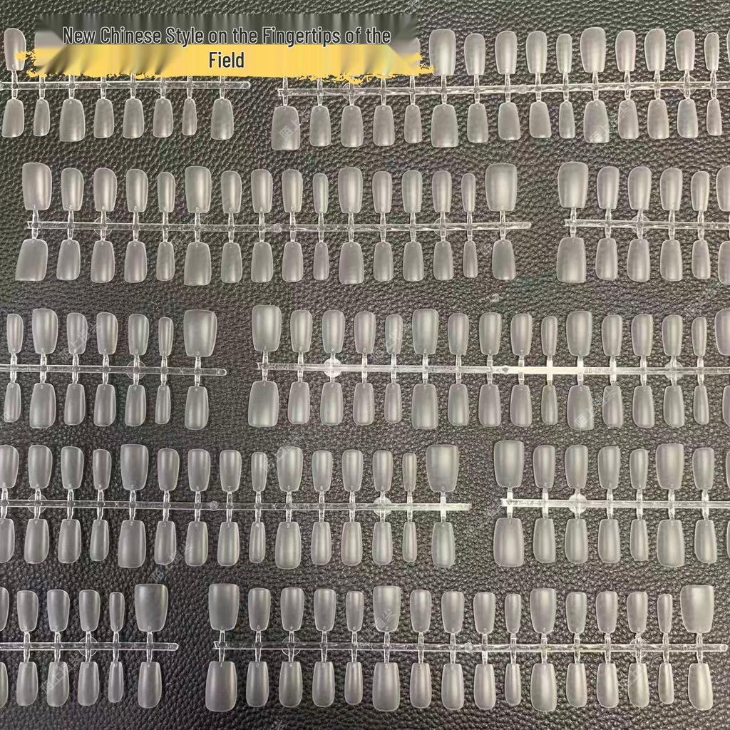 Traceless Ultra-Thin Frosted Square Nail Tips - New Chinese Style