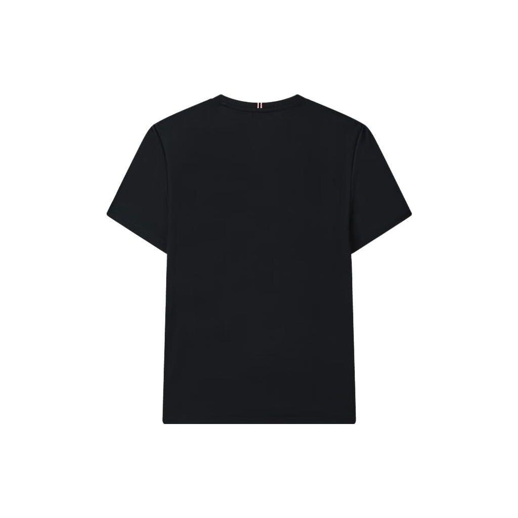 FILA Solid Color Round Neck Simple Casual Commuter Pullover Dopamine Short Sleeve T-Shirt Men T-Shirt Blue F11M321117FNV