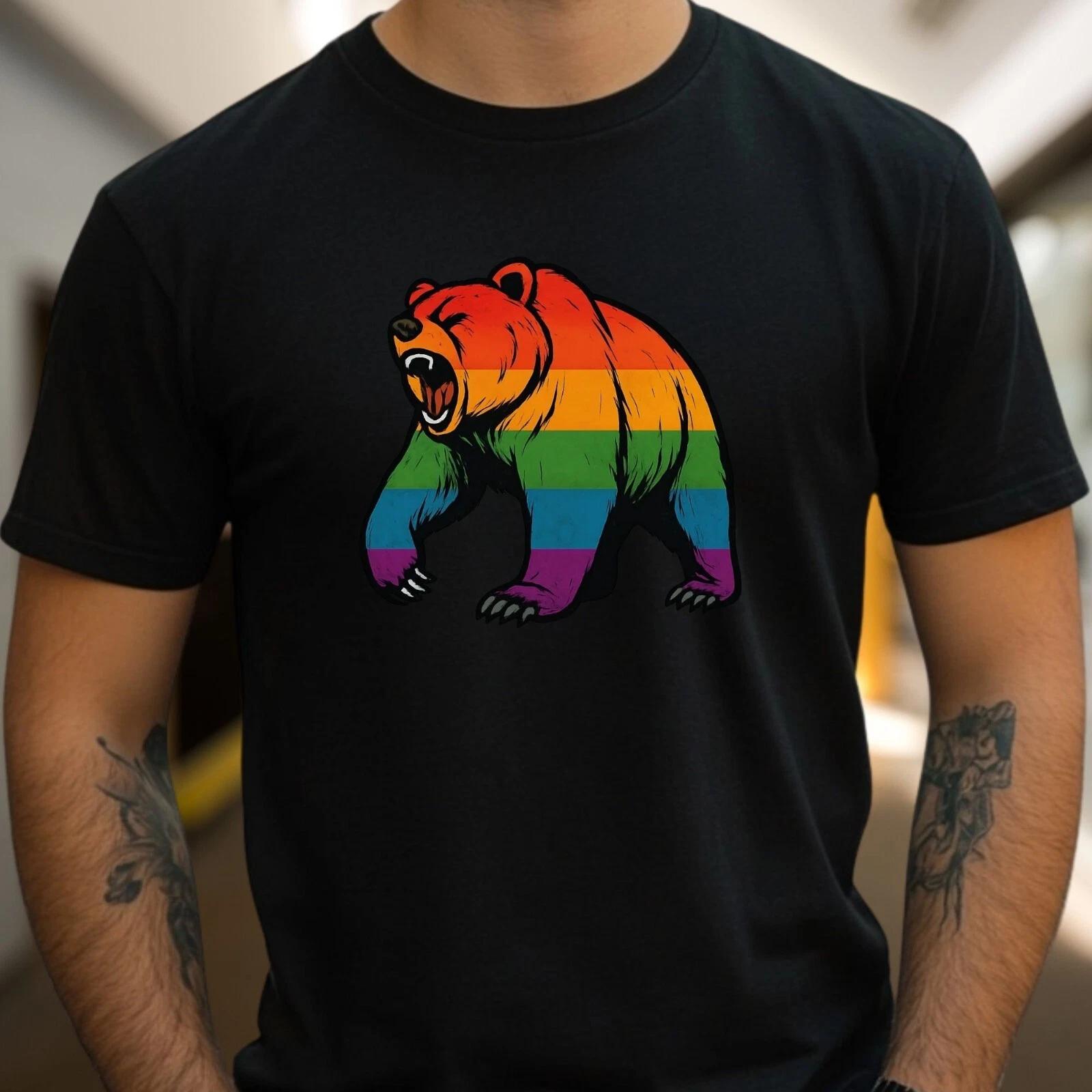 T-Shirt Herren Stolzer Grizzlybär Motiv Baumwolle Größe S bis 5XL XXXXL