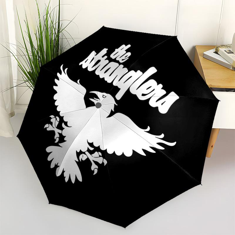 

1pc The Stranglers Automatic Folding Umbrella - 8-Rib Automatic Open/Close, Portable Collapsible Compact Umbrella yy251218004