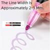 Dreamy Sparkle Dual-Line Contour Pen, Double Line Super Squiggles Metallic Glitter Pens, Quick-Dry Ink Dual Line Contour Markers for Drawing
