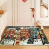 Entry Mat Entry Mat New Christmas Carpet Home Anti-slip and Dirt Can Be Cut Silk Ring Foot Mat