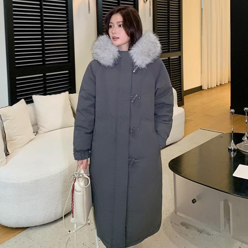 

Осень-зима, утепленная теплая парка, женская повседневная милая однотонная Свободная куртка с капюшоном и большим карманом, верхняя одежда XXL серый