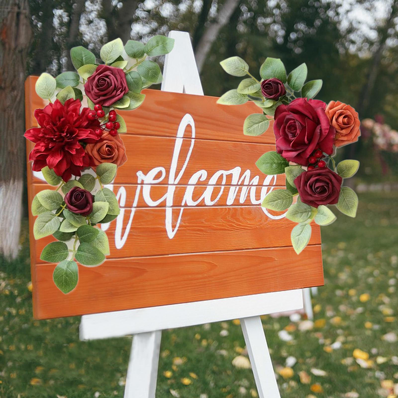 

2 шт. Свадебная арка цветы искусственный цветок гирлянда современный фон венок угол Style H