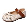 Spring New Little Girls Leather Shoes Baby Girl Flower Mary Janes Shoes Soft Sole Kids Girl Fashion Princess Shoes I07053