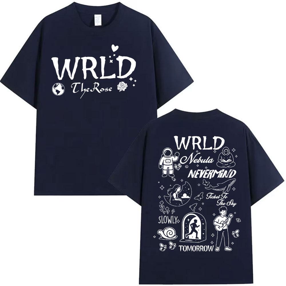 The Rose Once Upon AWRLD World Tour 2025 T Shirts Men Women Hip Hop Kpop Fashion Cotton Short Sleeve Tshirt harajuku streetwear