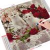 5D DIY Full Diamond Painting Cat Cross Stitch Kits Embroidery Needlework Sets Diamond Mosaic Animal Autumn Decorations