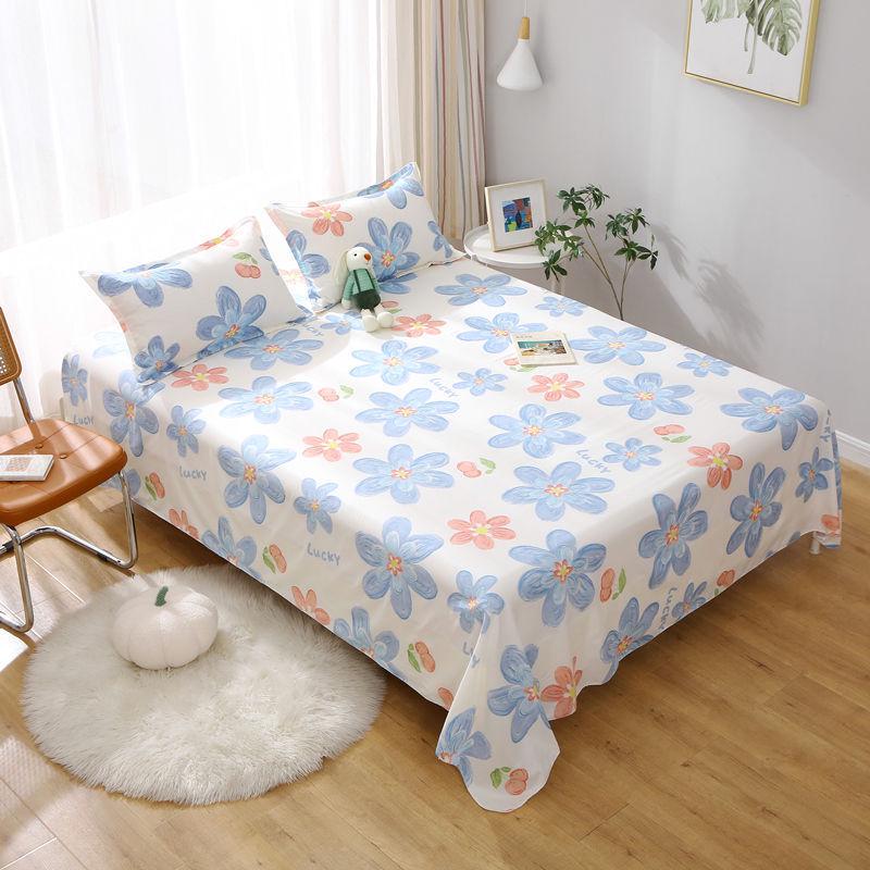 Flannel Cartoon Bed Sheet for Student Dormitory - Single/Double Bed, Free Shipping