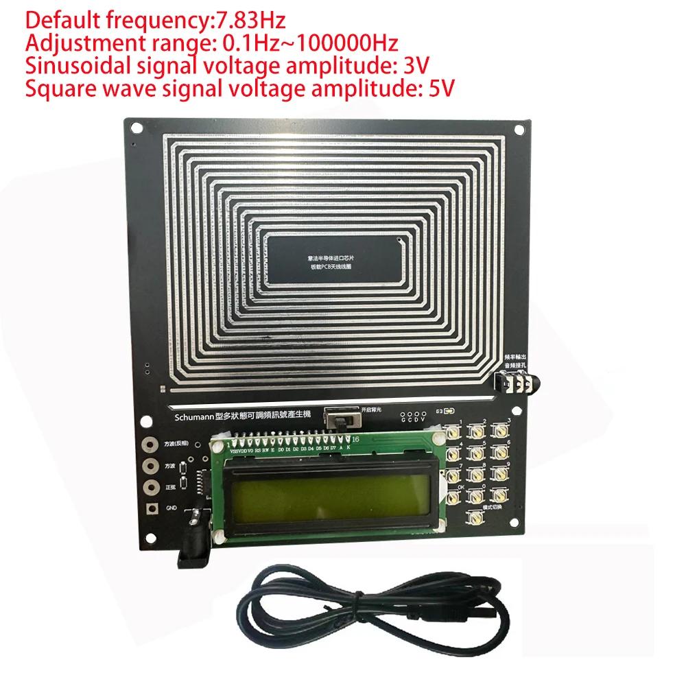 0.1-30KHZ 7.83HZ Schumann Signal Generator Resonance Frequency Pulse Audio Resonator Sine Wave Square Wave Inverted Square Wave