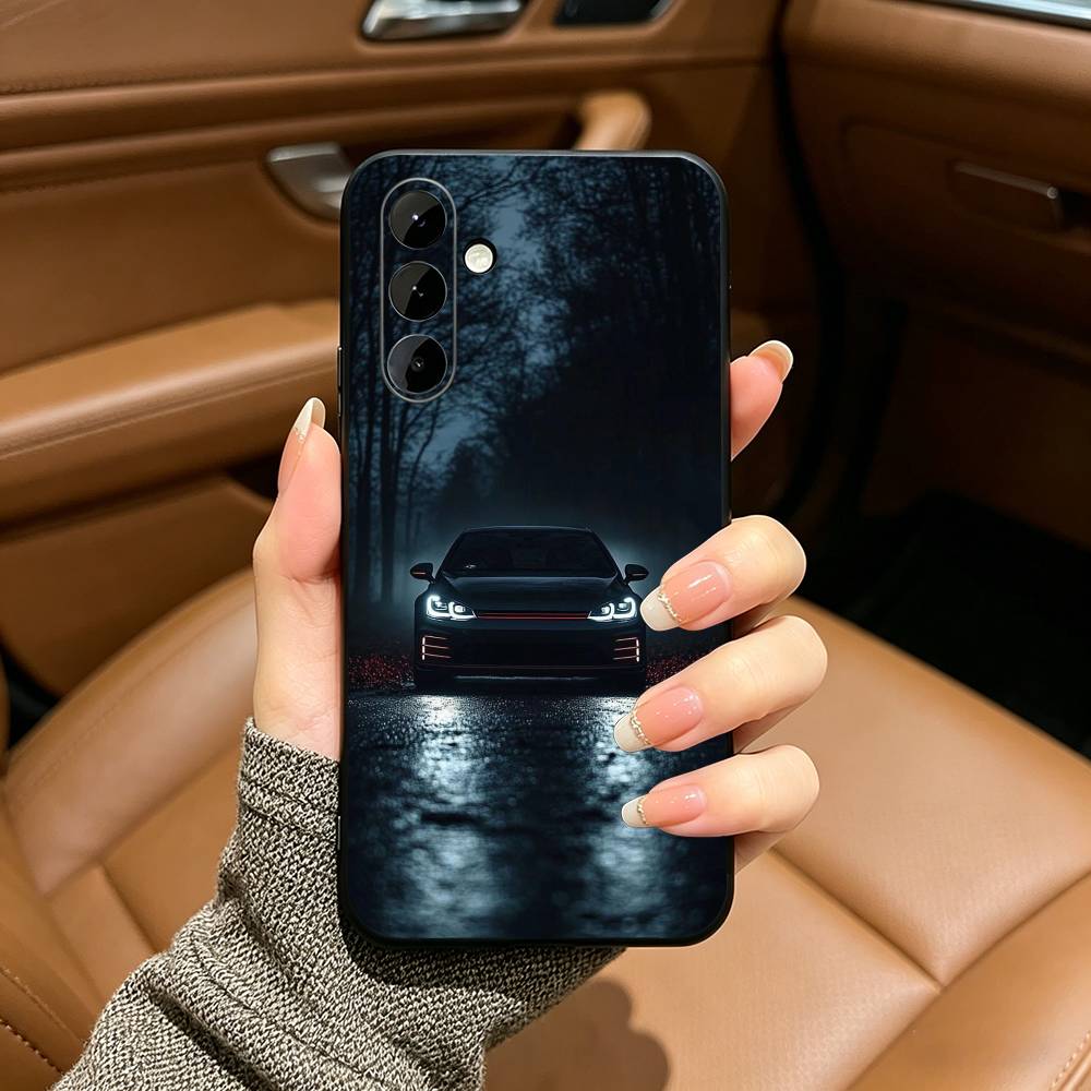 CAR G-Golf MK -7 -G-GTI Black Soft Silicone Phone Case for Samsung Galaxy A73, A71, A72, A70, A53, A52, A51 Samsung a514g