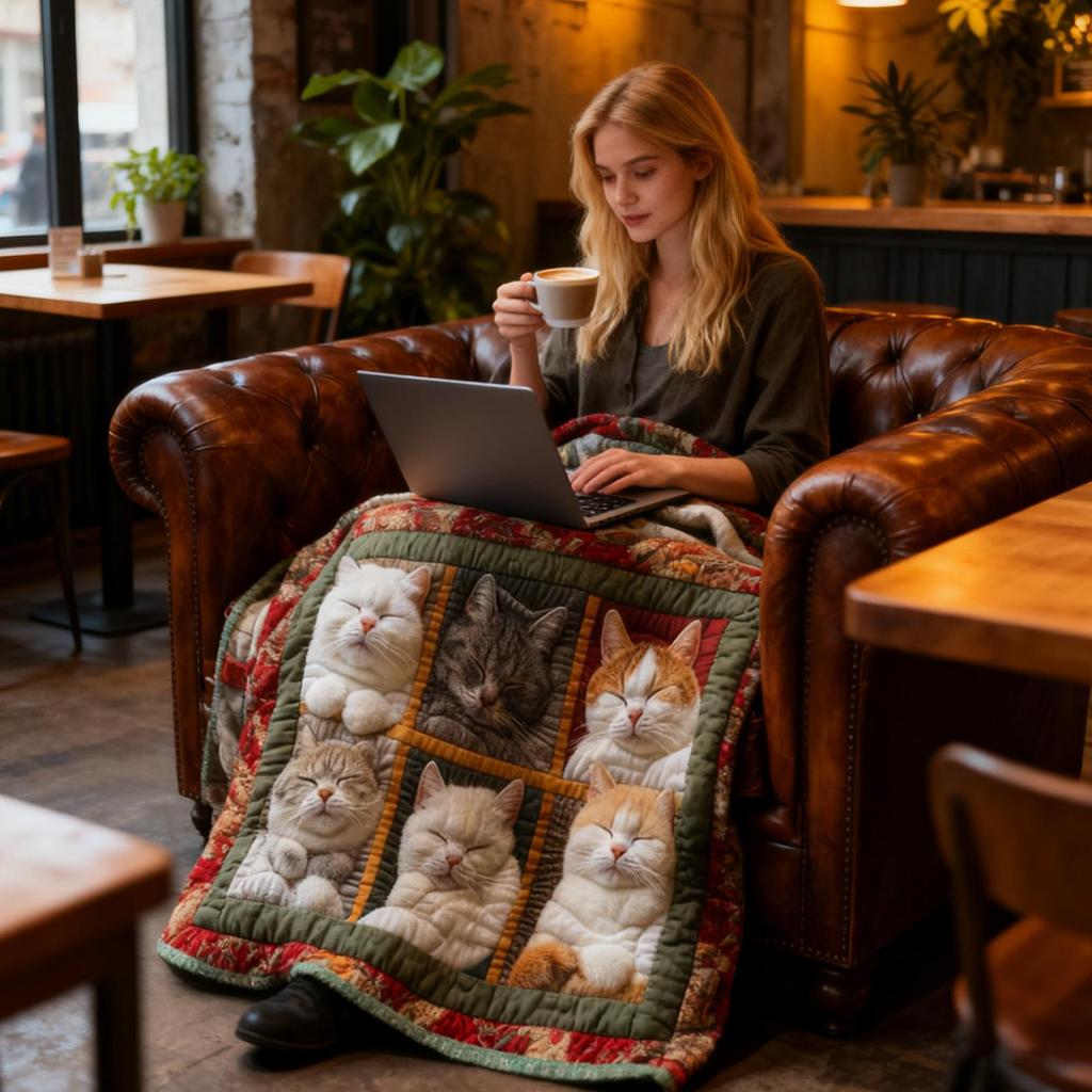 Sofa Blankets Adorable Warm Cat Print Pattern Flannel Throw Blankets for Sofa Couch Living Room Kitchen Bedroom Chair Car Bed