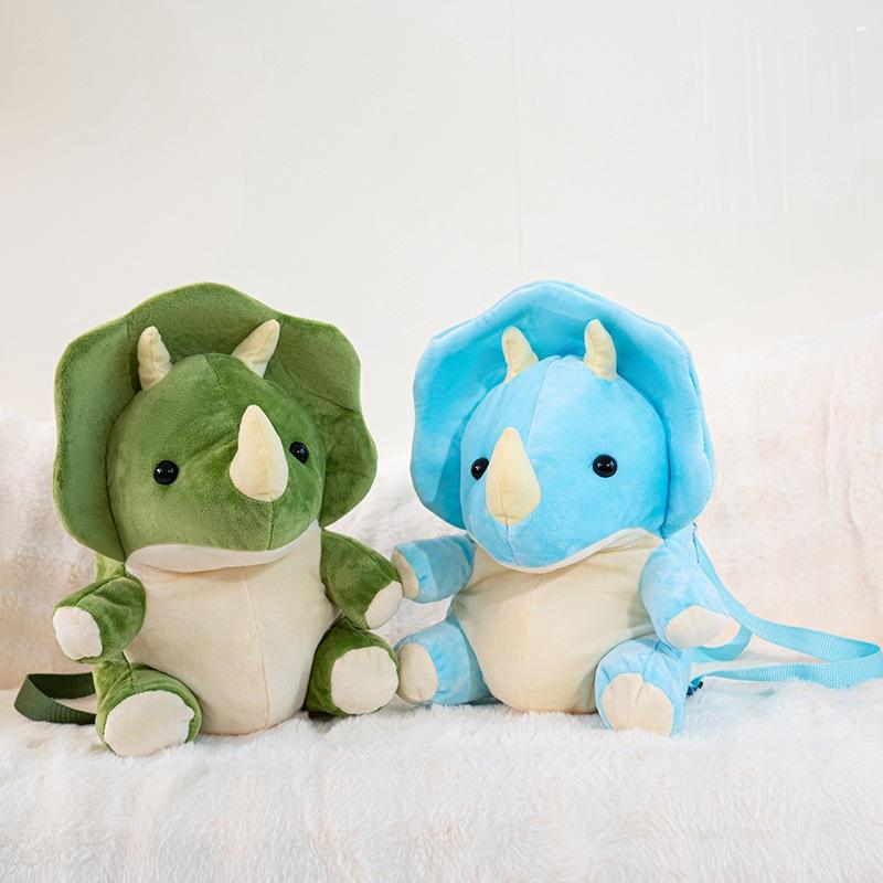 Cartoon Triceratops Bag Plush Toy Doll Dinosaur Doll Girl Bag Satchel Children'S Soothing Doll