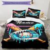 Set Biancheria da Letto Baseball con Nome Personalizzato 3 Pezzi Copripiumino Chiusura Include 1 Copripiumino e 2 Federe, Morbido e Confortevole per Tutte le Stagioni.