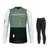 Spring and Autumn Team Long Sleeve Cycling Jersey Set Bib Pants Ropa Ciclismo Bicycle Clothing MTB Bike Uniform Men Clothes