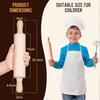 Classic Wood Rolling Pin Rubber Wood Dough Roller with Handles for Baking Pasta