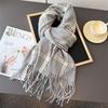 Scarf scarf unisex autumn and winter plaid fringed commuting imitation cashmere warm shawl Korean version fashionable and simple
