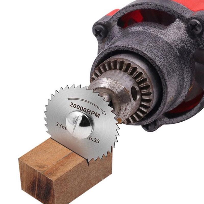 High-Speed Steel Cutting Blades for Grinder: 5 Small Saw Blades & 3.2mm Shank, for Wood, Plastic & Soft Metal