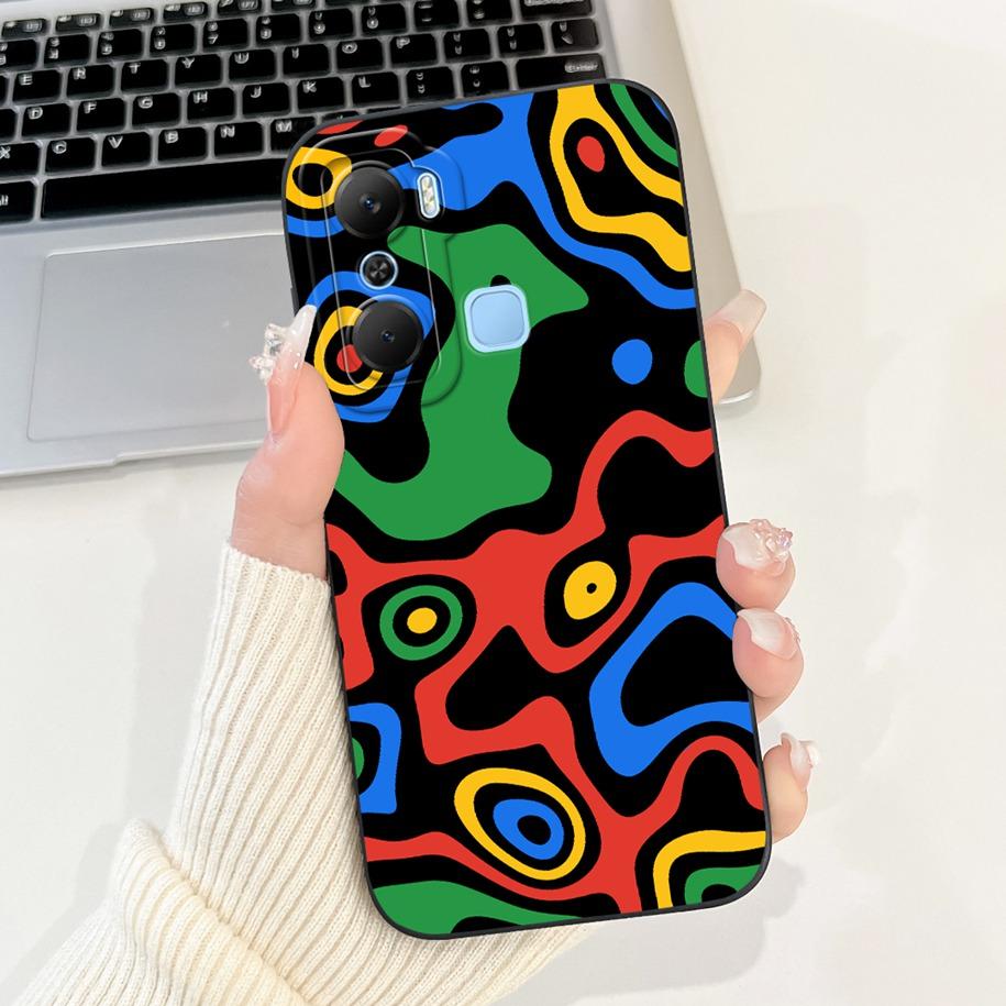 Case For Infinix Hot 12 Pro Play Cover X668 X6816 Soft Liquid Silicone Lens Protective Cases For Infinix Hot 12i Hot12 Play Capa