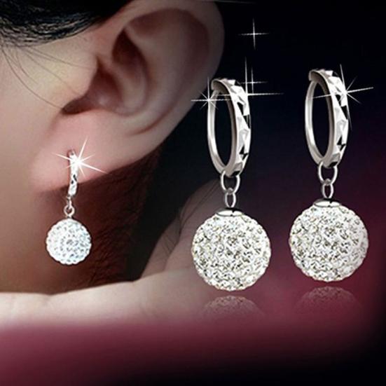 Earrings Water Diamond Round Ball Drops Embrace Earrings