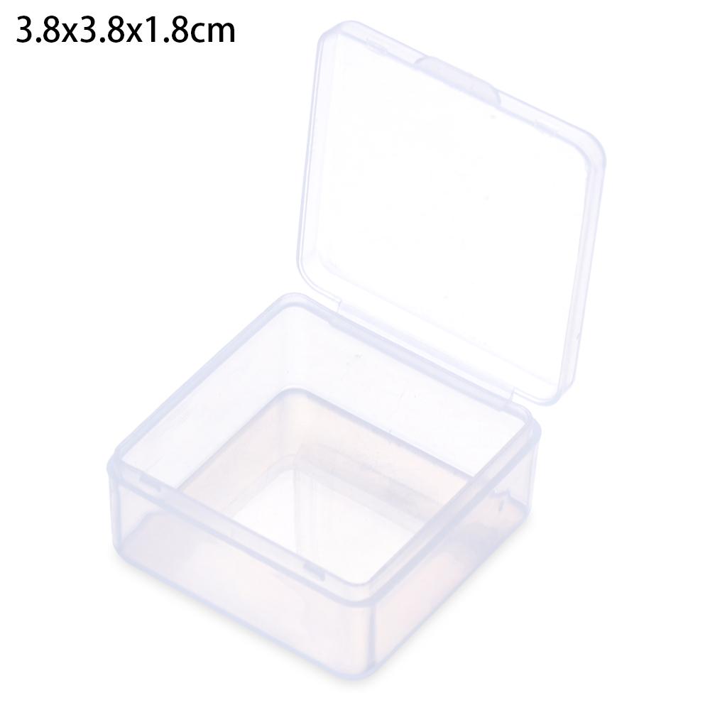Kleine transparente Kunststoff-Aufbewahrungsbox Schmuckperlenbehälter Angelzubehör-Aufbewahrungsbox Heim-Kleinteile Haushaltsgegenstände Organizer-Etui