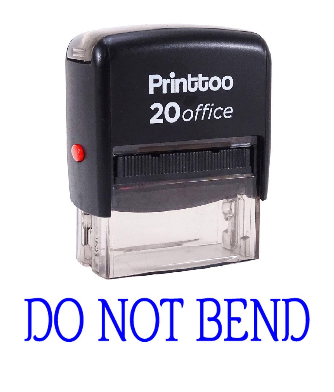 

Printtoo DO NOT BEND Self Inking Rubber Stamp Office Stationary Custom 14 mm x 38 mm (Approx) синій