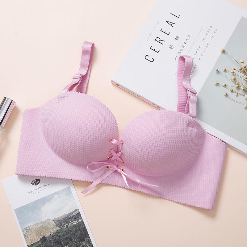 Jednodílné spodní prádlo Bezešvé Bez kostic Stahovací šňůrka Malá podprsenka Sexy ramínka Tenká podprsenka Prodyšná Módní Sexy Push-up podprsenka