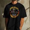 Vintage Ride Or Die Skull Motorcycle Rider Club T Shirt for Classic Biker Enthusiast Dad Garage Casual Vintage Washed Slightly