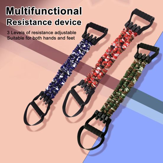 

Adjustable Resistance Band with Detachable 3-Tube Chest Expander Shoulder Stretcher Men Strength Training Fitness Full Body Stretching Band A