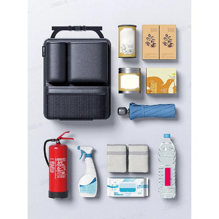 SEAMETAL High-Capacity Car Trunk Storage Bag Leatherette Seat Back Organizer Bag Detachable Hanging Universal Car Storage Pocket