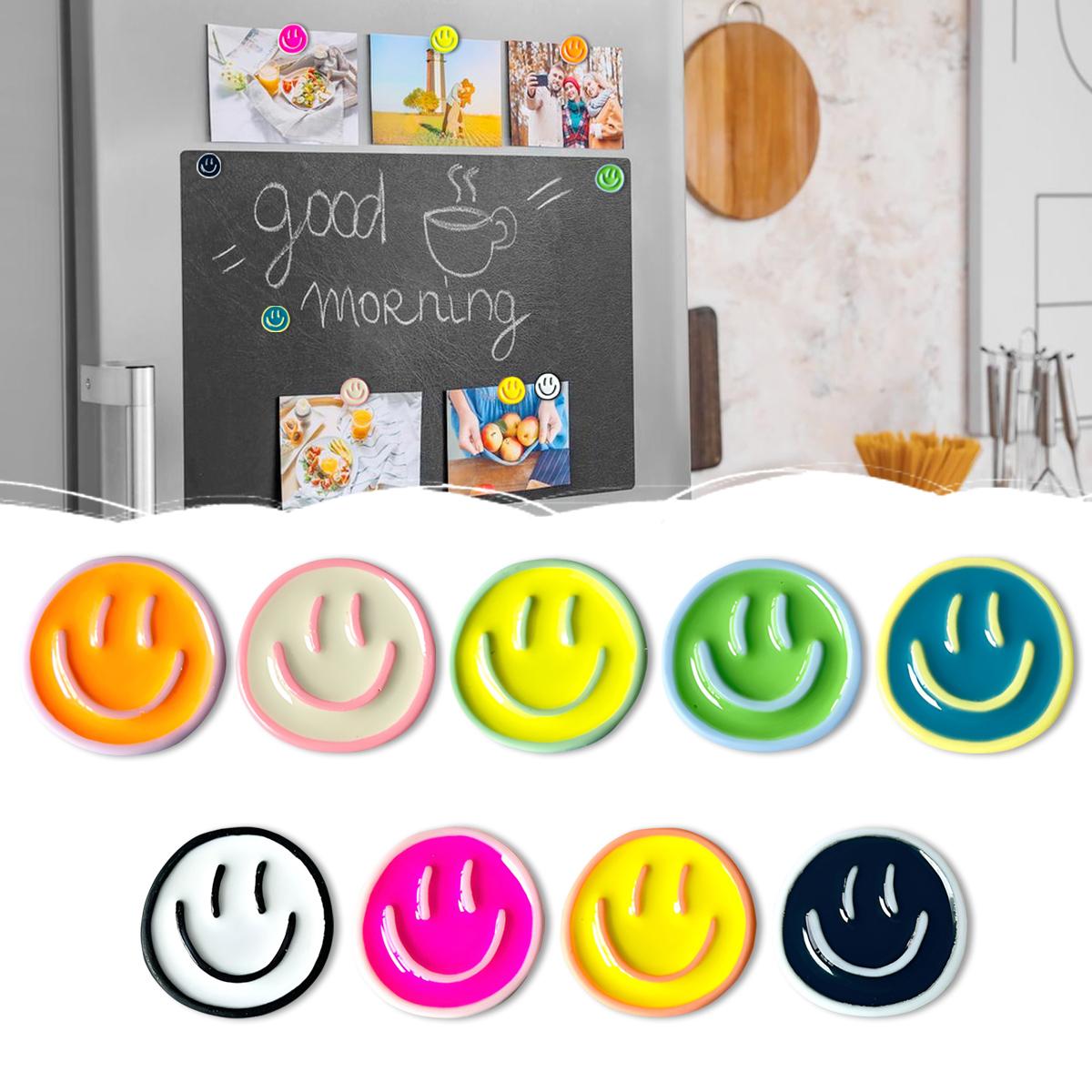 

Creative Colorful Smiling Face Refrigerator Stickers Cartoon Magnetic Stickers Photo Message Fixed Magnetic Stickers помаранчевий