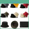 Velká venkovní plážová sluneční čepice, Oboustranný bavlněný klobouk typu bucket hat s krátkým okrajem, Ideální pro ochranu před sluncem a větrem