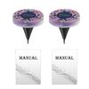2Pcs Solar Mosaic Disc Lights Waterproof Pathway Lights Outdoor LED Garden Stake Lights Auto On/Off Solar Powered Lamps for Yard Lawn Driveway