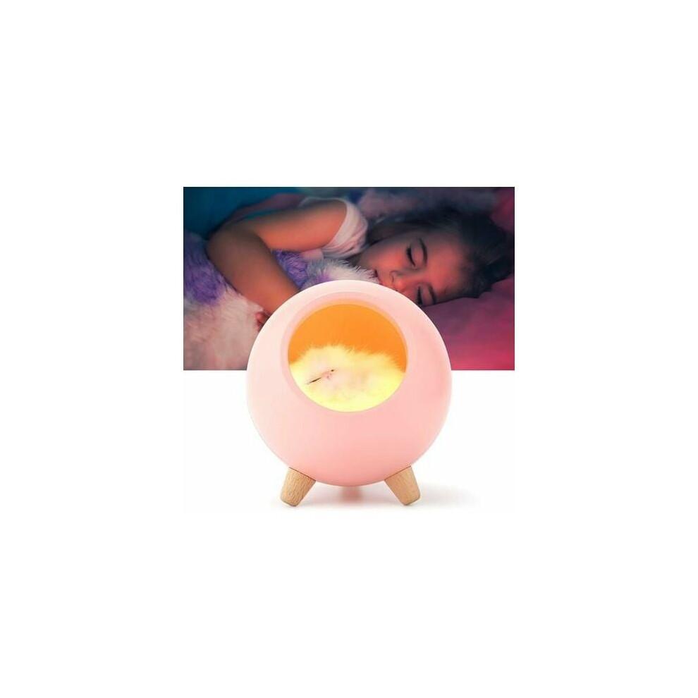 Creative Night Light Cat Design, USB Charging Bedside Table Lamp Rechargeable Night Light with Touch Dimming, Steplessly Dimmed Soft Light Decorative