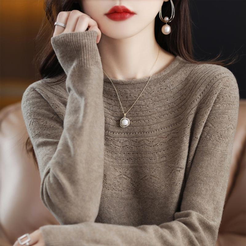 100% Wool Women Sweater Winter Soft Warm Knit Pullover Autumn Jumpers Female Sweaters Knit Tops Long Sleeve
