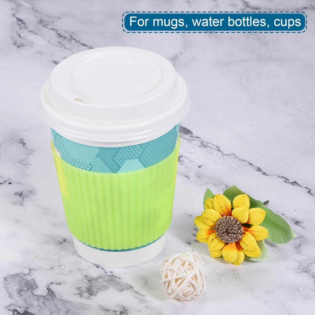 4pcs Mug Sleeves Heat Resistant Protective Anti-slip Cup Silicone Covers Sleeve Covers Water Bottle Boots