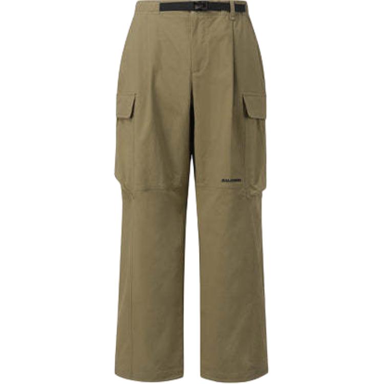 SALOMON Slate Korean Line Slate Rock Series Solid Color Mid Waist Straight Leg Work Pants Men Pants Light-Brown C28038