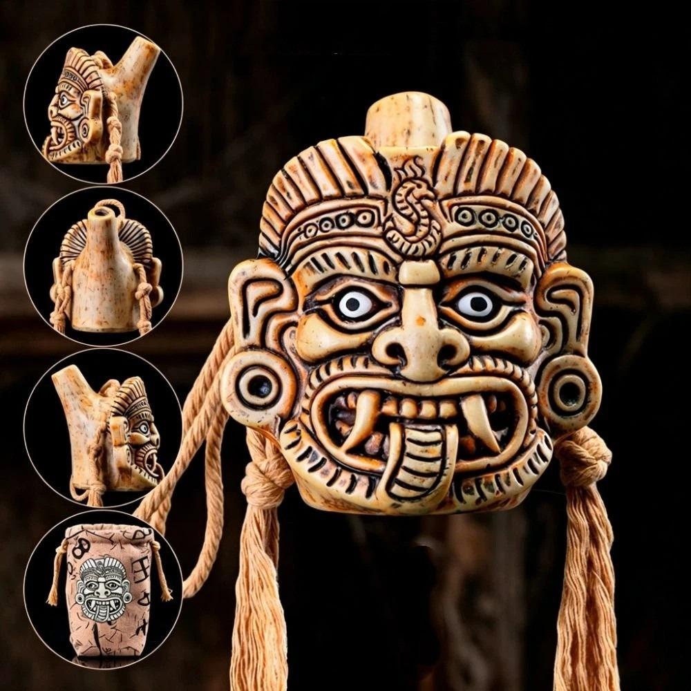 Bone-Chilling Horror Sound Aztec Death Whistle Loud Terrifying Sound Prank Toy  April Fool Decor