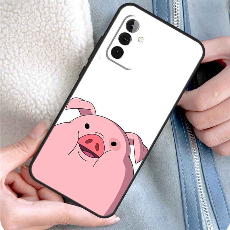 Cute PINK Kawai Pig Phone Case For Samsung Galaxy A55 A35 A25 A15 A51 A71 A12 A32 A52 A13 A33 A53 A14 A34 A54