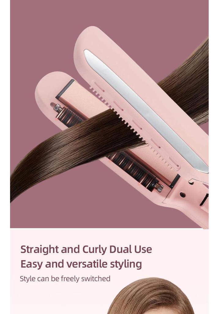 Smart Temperature Control Hair Curler & Straightener with Essential Oil Slot: Natural Curls and Sleek Straight Hair