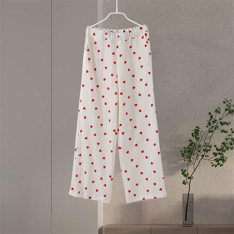 Love Print Cotton Pajamas For Women Single-Breasted Pocket New In Women's Sleepwear 2026 Spring Autumn Lapel Long Sleeve Woman Clothing