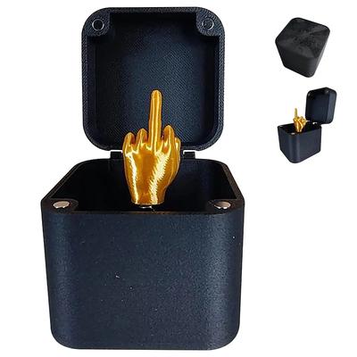 Interessantes Streichgeschenk Mittelfinger in Box Box Lustige Kreative Geschenke Büro Schreibtisch Dekoration Heimdekoration Geschenke für Gäste