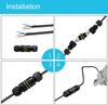 5pcs M16 M20 Power Cable Connectors, Waterproof IP68 Wire Connector Outdoor Junction Box  for 2 Pin Diameter 4-8mm or 3 Pin Diam