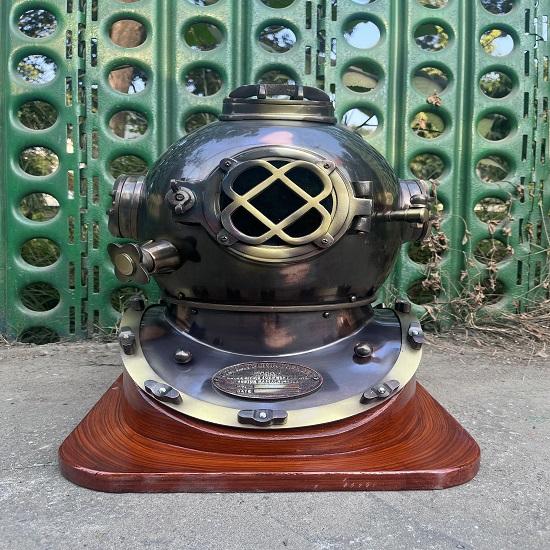 

Шлем для подводного плавания ВМС США Mark V, винтажный шлем для глубоководного дайвинга