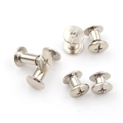 20Pcs Nickel Binding Chicago Screws Nail Rivets Album Craft 5X6Mm Χρήσιμο