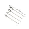 304 Stainless Steel Coffee Spoon Long Handle Stirring Spoon Reusable Ice Cream Dessert Spoon Teaspoon Kitchen Tableware